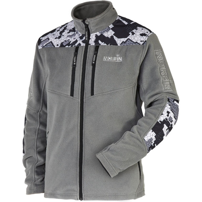 Джемпер флисовый NORFIN GLACIER CAMO 01 размер L 477203-L